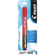 Marcador permanente 400 Pilot punta cincel, color rojo, blister