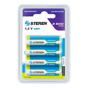 Pila recargable aa STEREN blister de 4 pzas