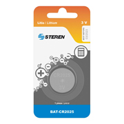 Pila de litio cr2025 boton  STEREN  blister de 1 pza