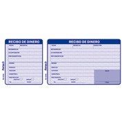 Recibo de dinero Fortec 1/3 carta 2 b ks con 50 hojas cada uno
