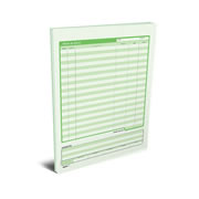 Póliza diario Rayter, tamaño carta, papel verde óptico, block 50 hojas