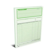 Póliza de cheque Rayter, tamaño carta, color verde, block 25 juegos