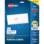 Etiqueta tecnología inkjet AVERY color blanco