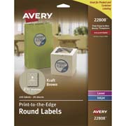 Etiqueta tecnología laser/inkjet AVERY color café-kraft