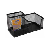 Organizador de escritorio de malla metalica color negro