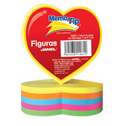 Notas Adhesivas Memo Tip forma corazon con 250 hojas de 7cm x 7cm