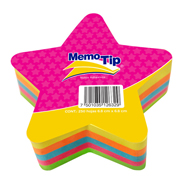 Notas Adhesivas Memo Tip forma estrella de 8.1cm x 8.1cm 1 block con 50 hojas