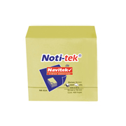 Notas adhesivas Navitek color amarillo 3' x 3' 12 blocks con 100 hojas cada uno