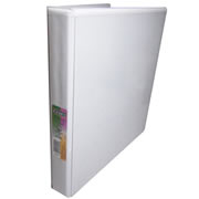 Carpeta panorámica con cristal Kinera carta de 1' herraje 'D' color blanco