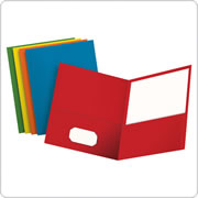 Folder con doble solapa Oxford carta colores surtidos caja con 25 pzas