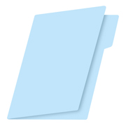 Folder manila Fortec oficio color azul ceja 1/2 caja con 100 pzas