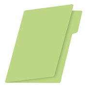 Folder manila Fortec oficio color verde ceja 1/2 caja con 100 pzas