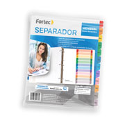 Separador con índice Fortec carta cejas de colores mensual Ene-Dic