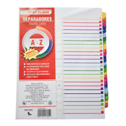 Separadores Dietrix tamaño carta de la aa la z pestañas de color