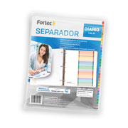 Separador númerico con índice Fortec carta cejas de colores con 31 divisiones