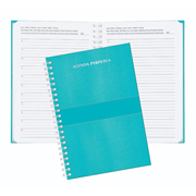 Agenda perpetua Pinos Altos color azul pasta dura