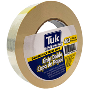 Cinta 403 doble capa TUK 24mm x 33m , color crema, 1 pza