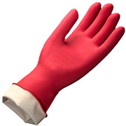 Guantes de latex antiderrapantes N. 7.5 Vitex color rojo