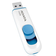 Memoria Adata USB 16GB Color Blanco + Azul Retractil