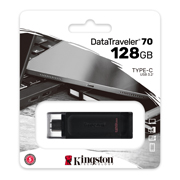 MEMORIA USB DT70, 128GB, NEGRO. KINGSTON