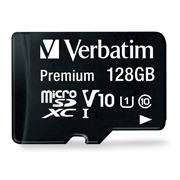 MICROSDXC PREMIUM VERBATIM 128GB CLASE 10 CON ADAPTADOR
