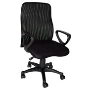 Silla operativa ERGO 1420 respaldo en malla y asiento en tela mesh