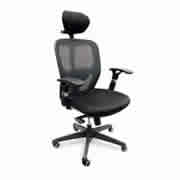 Silla ejecutiva con cabecera ERGO modelobond-c color negro