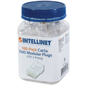 Plug Intellinet RJ45 CAT 5e UTP solido 100 pzas