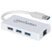 Tarjeta red Intellinet GBUSB v3.0 + Hub 3ptos