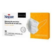 Cubrebocas desechable 3M color blanco .