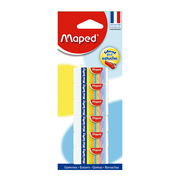 Goma mini softy Maped blíster con 6 piezas tipo migajón