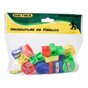 Sacapuntas de plástico Dietrix bolsa con25 piezas de colores