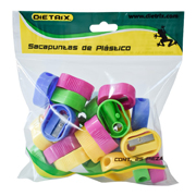 Sacapuntas de plástico Dietrix bolsa con25 piezas de colores