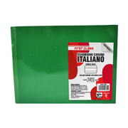 Cuaderno cosido Dietrix forma italiana doble raya 100 hojas color verde obscuro